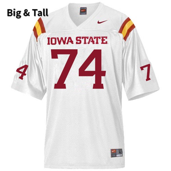 Iowa State Cyclones Men's #74 Hayden Pauls Nike NCAA Authentic White Big & Tall College Stitched Football Jersey FS42C82II